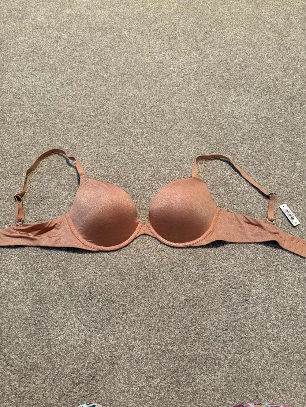NWT Adore Me Plunge T-Shirt Bra 34D Tuscany Nude